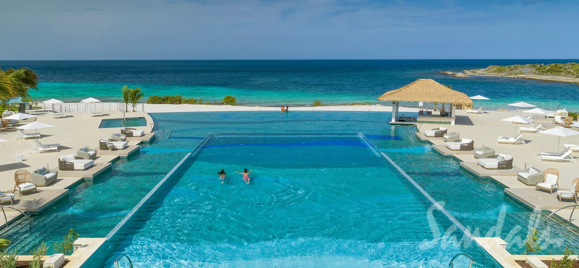 pool sandals resort on Curacao island