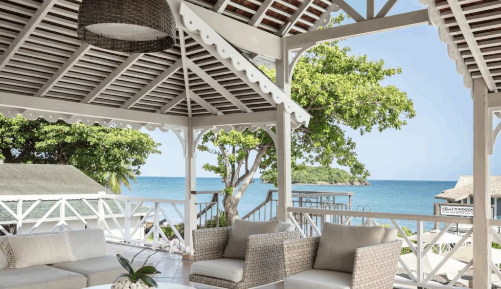 Sandals resort evening view