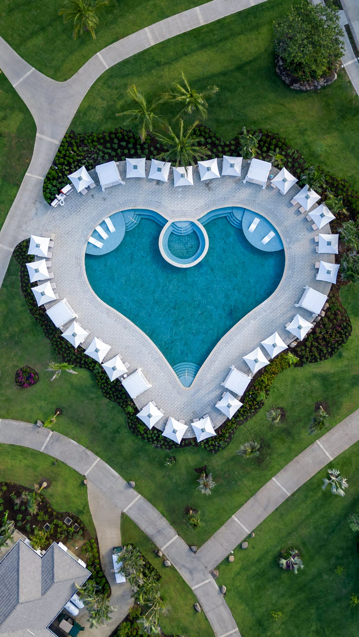 Saint Vincent Sandals Resort pool St Voncent has a SAndls Resort great for honeymoons with heart shaped pool