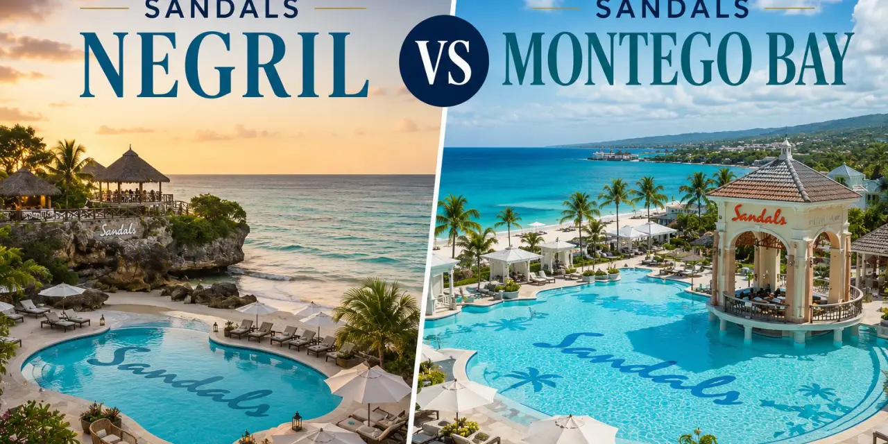 Sandals Negril vs Sandals Montego Bay (2026): Beach, Rooms, Food & Value Compared