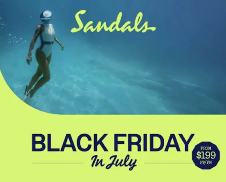 Sandals Launches ‘Black Friday in July’ Sale — Up to 65% Off Plus $1,650 in Credits at All 17 Resorts