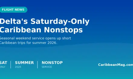 Delta’s New Saturday-Only Nonstop Flights to the Caribbean Are Taking Off for Summer 2026