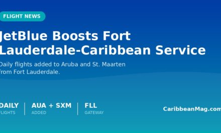 JetBlue Boosts Fort Lauderdale–Caribbean Service, Adding Daily Flights to Aruba and St. Maarten July 9